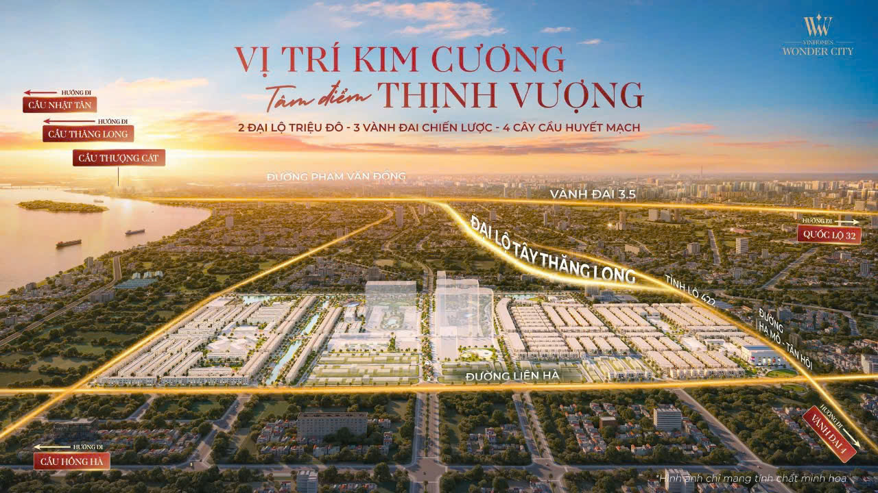 Phối cảnh Vinhomes Wonder City Đan Phượng